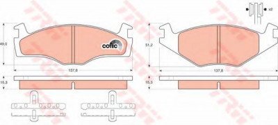 Set placute frana,frana disc SEAT CORDOBA Vario (6K5) (1996 - 1999) TRW GDB459 foto