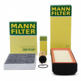 Pachet Revizie Filtru Aer + Polen + Ulei Mann Filter Bmw Seria 3 F31 2012-2019 330d 335d C37009+CUK25001+HU6004X, Mann-Filter