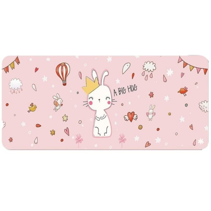 Mousepad Profesional pentru Gaming, 90 x 40 cm, Baza Cauciucata si Cusaturi Laterale, Compatibil Laptop sau Calculator, Premium, Pisicuta, CBD CORAL B