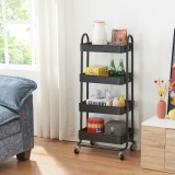 Carucior 4 cosuri servire la masa Pyh&auml;nt&auml; 103,5x46x35cm otel negru mat [en.casa] HausGarden Leisure, [en.casa]
