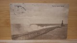 Carte postala AA59 Constanta - Farul si marea agitata,7 septembrie 1932,circulata,interbelica, Necirculata, Fotografie