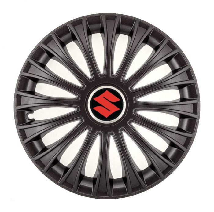 Set 4 Capace Roti, potrivite jantelor de R14, pentru Suzuki, model dino Negru