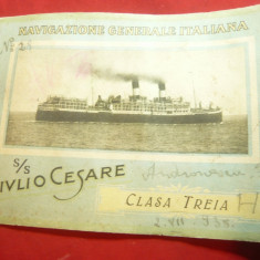 Ghid Turistic -Nava Croaziera 1938 Giulio Cesare Italia cl.III 12 pag. 1935