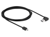 Cablu USB 2.0 DELOCK 2m Aurit 24AWG 28AWG 480Mbps Negru 83379