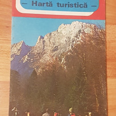 Muntii Bucegi si imprejurimi. Harta turistica Publiturism 1981