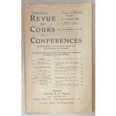 REVUE DES COURS ET CONFERENCES , No.11 , 1934