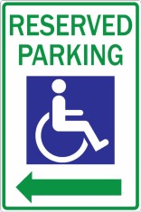Reserved Handicapped Parking Sign foto