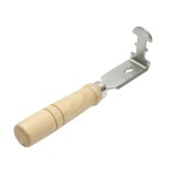 Cutit apicol pentru curatarea ramelor de ceara si propolis, cu maner din lemn