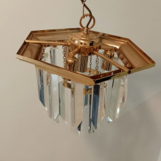 Boem candelabru in stilul Art-Deco cu elemente din cristal