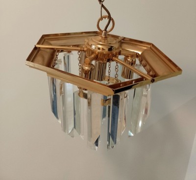 Boem candelabru in stilul Art-Deco cu elemente din cristal foto