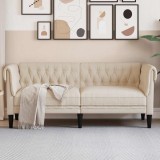 vidaXL Fotoliu canapea Chesterfield cu 2 locuri, in
