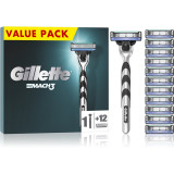 Cumpara ieftin Gillette Mach3 Aparat de ras + rezervă lame 12 buc