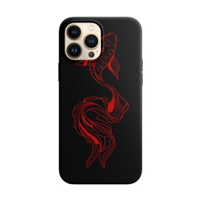 Husa compatibila cu Apple iPhone 14 Plus model Red Koi Fish, Silicon, TPU, Viceversa foto