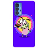 Husa compatibila cu Motorola G51 model Courage the Cowardly Dog, Silicon, TPU, Viceversa, Transparent, Carcasa