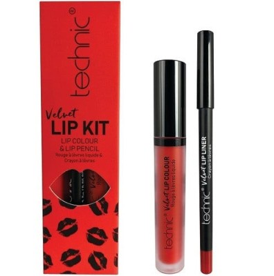 Set ruj si creion de buze, Technic, Velvet Lip Kit, Louby Lou foto