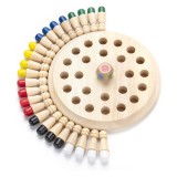 Joc educativ de memorie pentru copii si familie, tabla din lemn 16 cm, interactiv, 6 culori, +4 ani