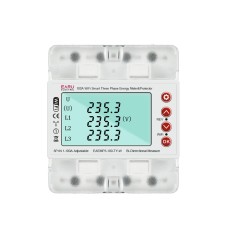 Contor trifazic bidirectional inteligent EARU EAEMP3-100-TY-W, 100A, pentru panouri fotovoltaice, protectie subtensiune, supratensiune, supracurent, m