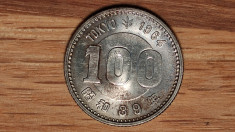 Japonia - moneda argint comemorativa - 100 yen 1964 - Olimpiada Tokyo - aUNC foto