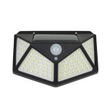 Lampa Solara LED PNI GreenHouse WS10 cu 100 LED-uri, 600 lm, Senzor PIR, ABS