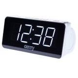Ceas cu alarma si radio Camry, AM/FM, Snooze, Dual Alarm, reglare luminozitate afisaj, Alb