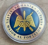 S C7 11 - Medalie / coin tematica militara - aviatie - Armata romana - Statul Major al Fortelor Aeriene