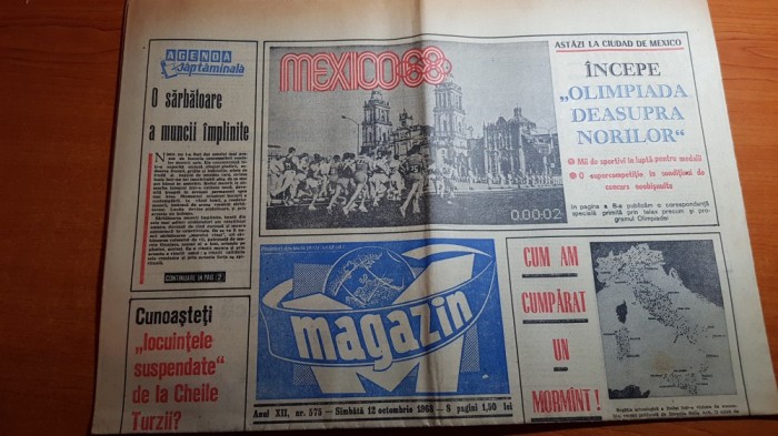magazin 12 octombrie 1968-curtea domneasca din caracal,olimpiada din mexic