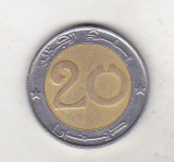 Bnk mnd Algeria 20 dinari 2009 , bimetal , fauna , leu, Africa