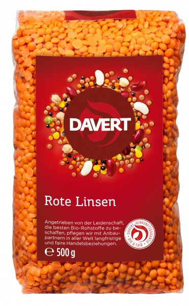 Linte rosie bio 500g DAVERT