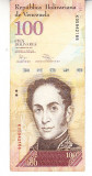 M1 - Bancnota foarte veche - Venezuela - 100 bolivares - 2011