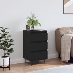 Dulap, negru, 40x35x70 cm, lemn prelucrat