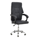 Scaun de birou manager Glorin negru pu 60x68x128cm