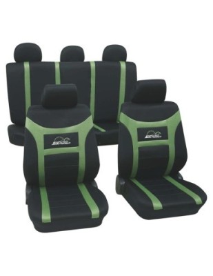 Set Huse Scaun Universale Super Speed Petex Verde-Negru foto