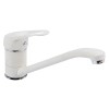 Baterie bucatarie monocomanda alba Ecostone, pipa mobila 226 mm, cartus ceramic