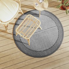 vidaXL Covor de exterior, ARAKIL gri, &Oslash;120 cm, PP