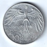GERMANIA 10 MARCI MARK 1972 D OLIMPIADA ARGINT STARE UNC