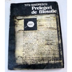 PRELEGERI DE FILOSOFIE-TITU MAIORESCU 1980