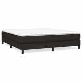 Cumpara ieftin Cadru de pat cu arcuri, negru, 180x200 cm, textil