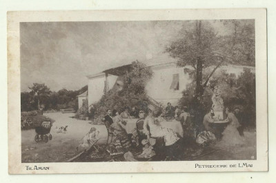 cp Artistii nostri : Th.Aman - PETRECERE DE 1 MAI, anii 1910 (Colectia Sfetea) foto