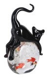 Pisica neagra-figurina din sticla Murano ROC072