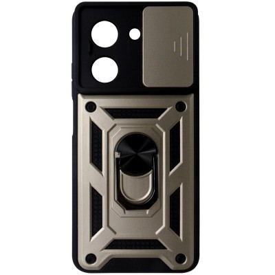 Husă spate TPU negru, plastic auriu, inel, protecție camera, pentru Xiaomi Redmi A5 4G foto