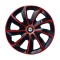 Set 4 Capace Roti 17 inchi, Stig Rosu-Negru, Compatibil cu Fiat