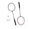 Set Rachete si Fluturasi de Badminton, 65 cm, Negru, ATU-081010, Oem