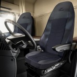 Cumpara ieftin Set huse scaun truck pentru Scania R Serie 2006-2020 eco leather + velvet black umbrella