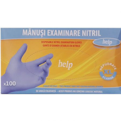 MANUSI EXAMINARE NITRIL NEPUDRATE XL 100/CUTIE foto