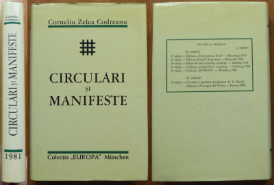 Corneliu Zelea Codreanu , Circulari si manifeste , Munchen , 1981 , cartonata foto
