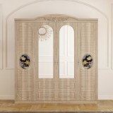 Cumpara ieftin Dulap ZQE 026 MDF - 4U+2S, 200x200x50 cm