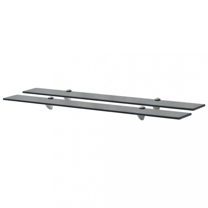 Gossi rafturi suspendate, 2 buc., 90 x 10 cm, sticla, 8 mm