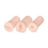 Set 3 Masturbatoare Friend With Benefits Iris Clark, TPR, Natural, 11 cm