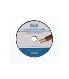 Cablu difuzor rosu/negru 2x0.5mmp CCA Well LSP-CCA0.50BR-100-WL