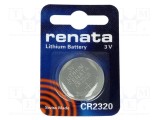 Baterie litiu CR2320 3V 150mAh nere&icirc;ncărcabilă RENATA 1 buc.